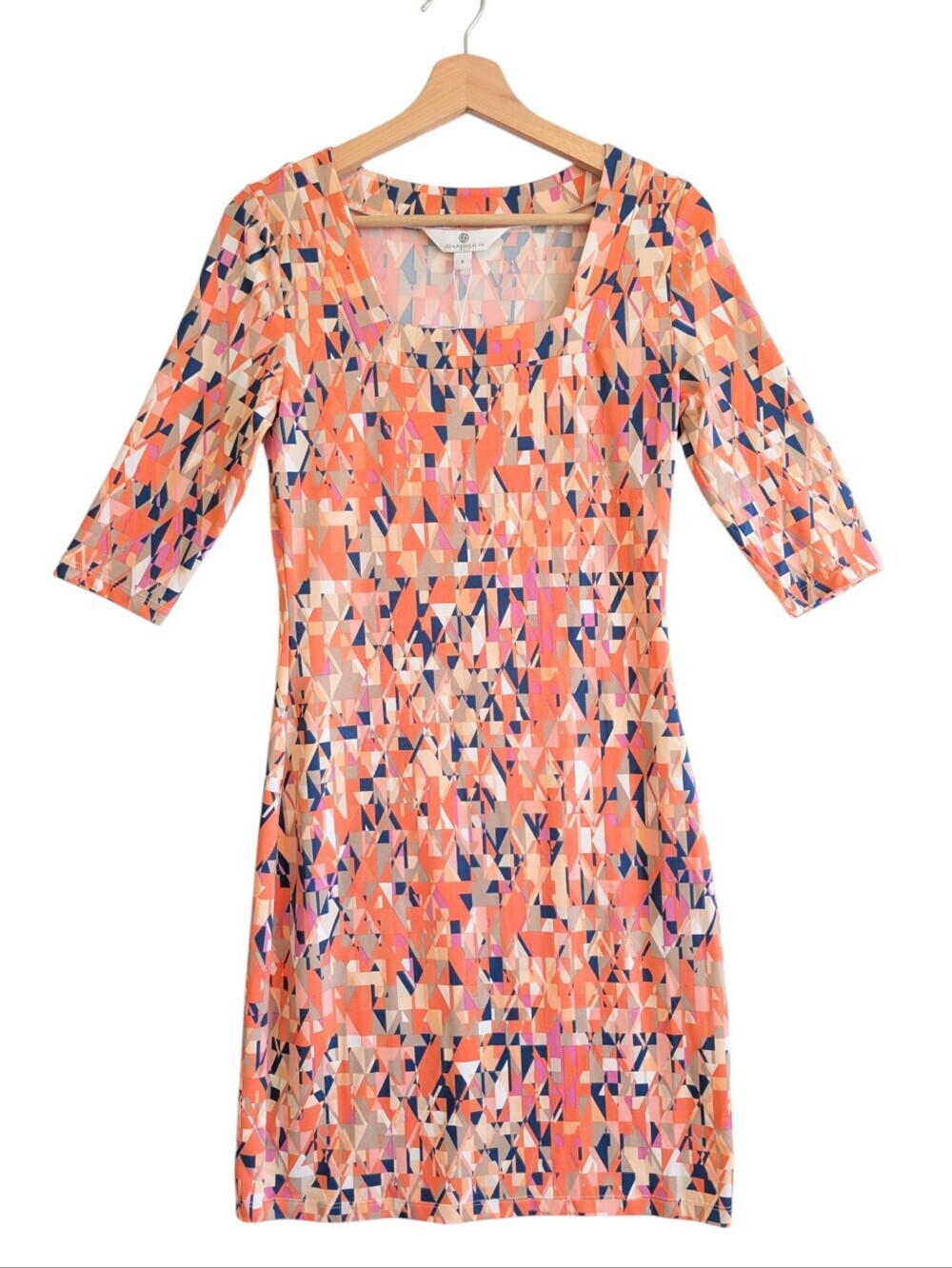 Jean-Pierre Klifa Abstract Sheath Dress Size Small Colorful Geometric